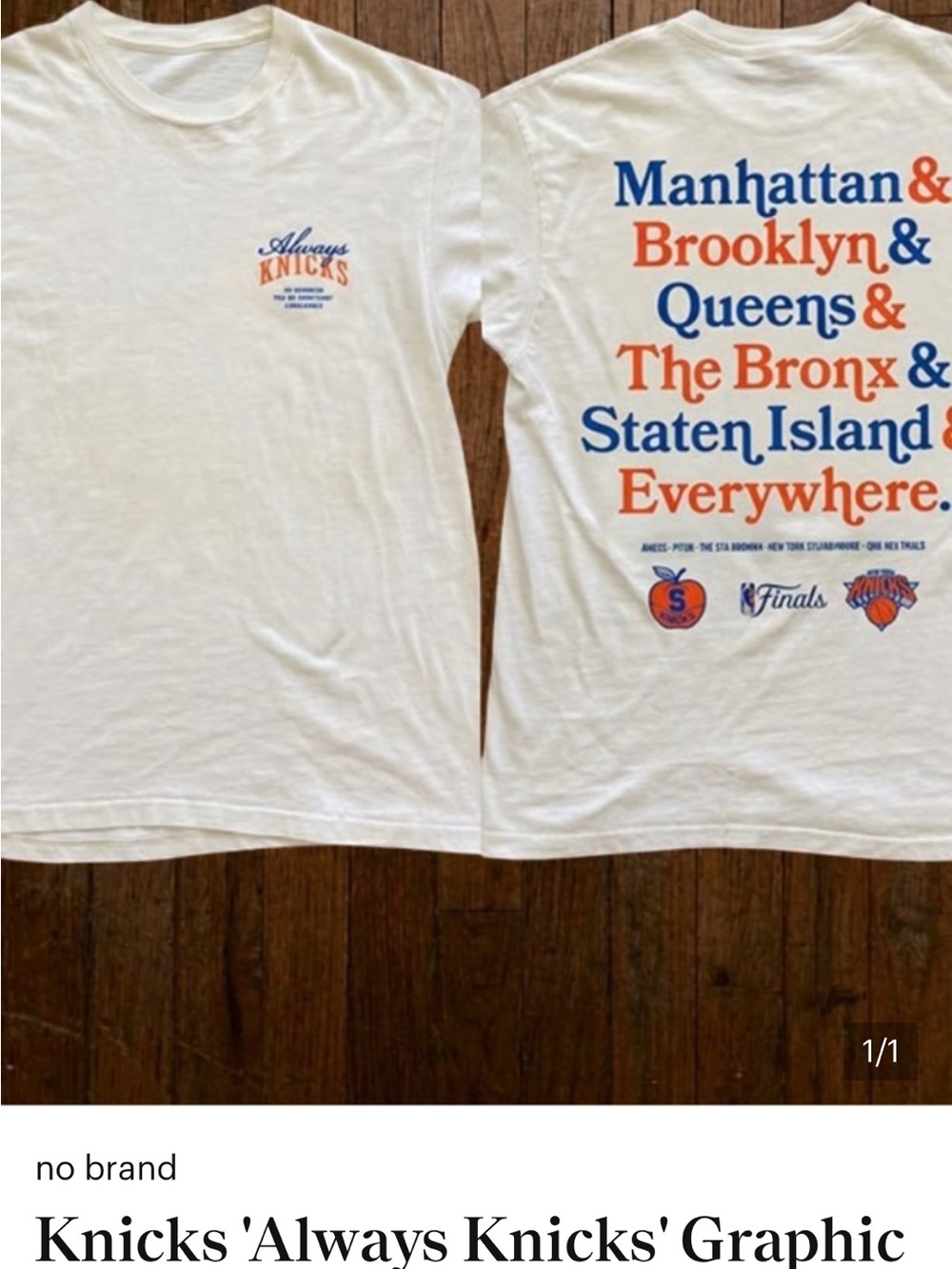 Knicks 'Always Knicks' Short Sleeve Tee New York or Nowhere